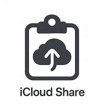 CopyPaste app iCloud Share feature - share files of any size by dragging to CopyPaste icon, files copied to iCloud with shareable link placed in clip 0