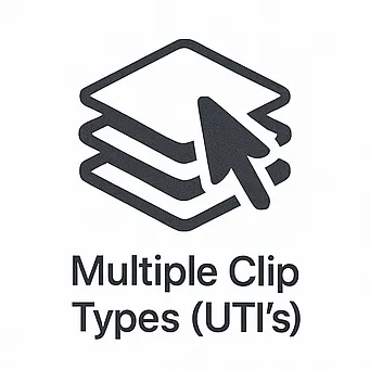 CopyPaste app Multiple Clip Types UTI feature - control hidden pasteboard types kept in every clipboard