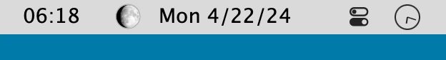 iClock menu bar with Apple analog clock