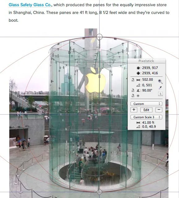 PixelStick measuring tool in action