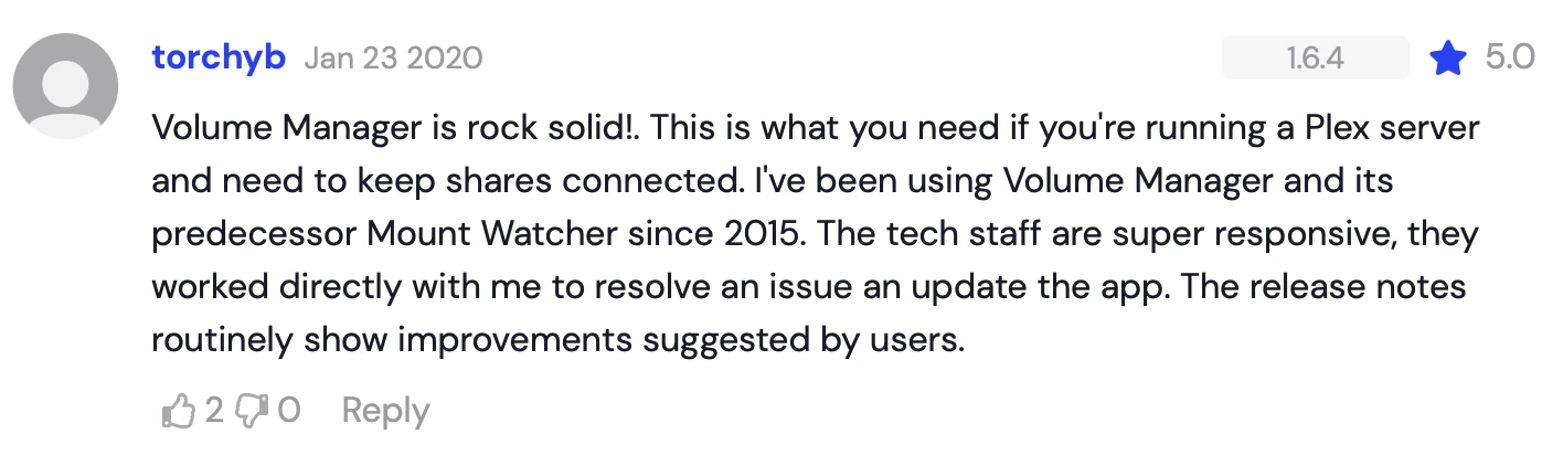 Volume Manager Screenshot