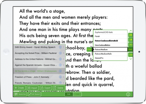 Speechmaker, Speech maker for ios, Speechmaker for creating speeches in iDevices