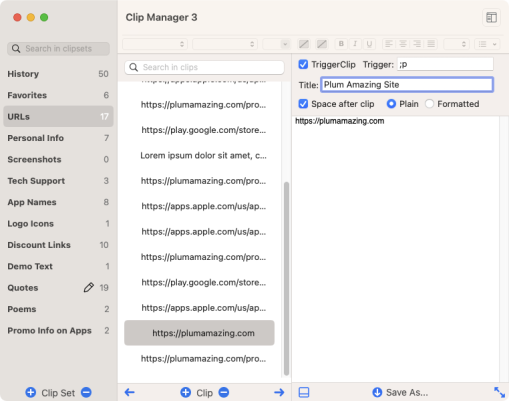 CopyPaste for Mac Manual Page 22 copypaste help