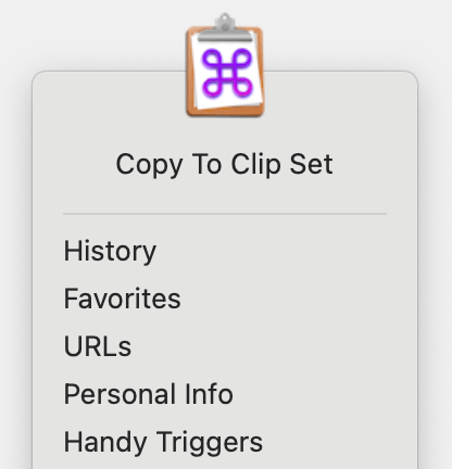 Copy To Clip Set